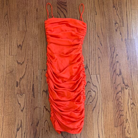 Nookie Cooper Midi Dress MSRP $299 | Tangerine | Size Small - Picture 4 of 13